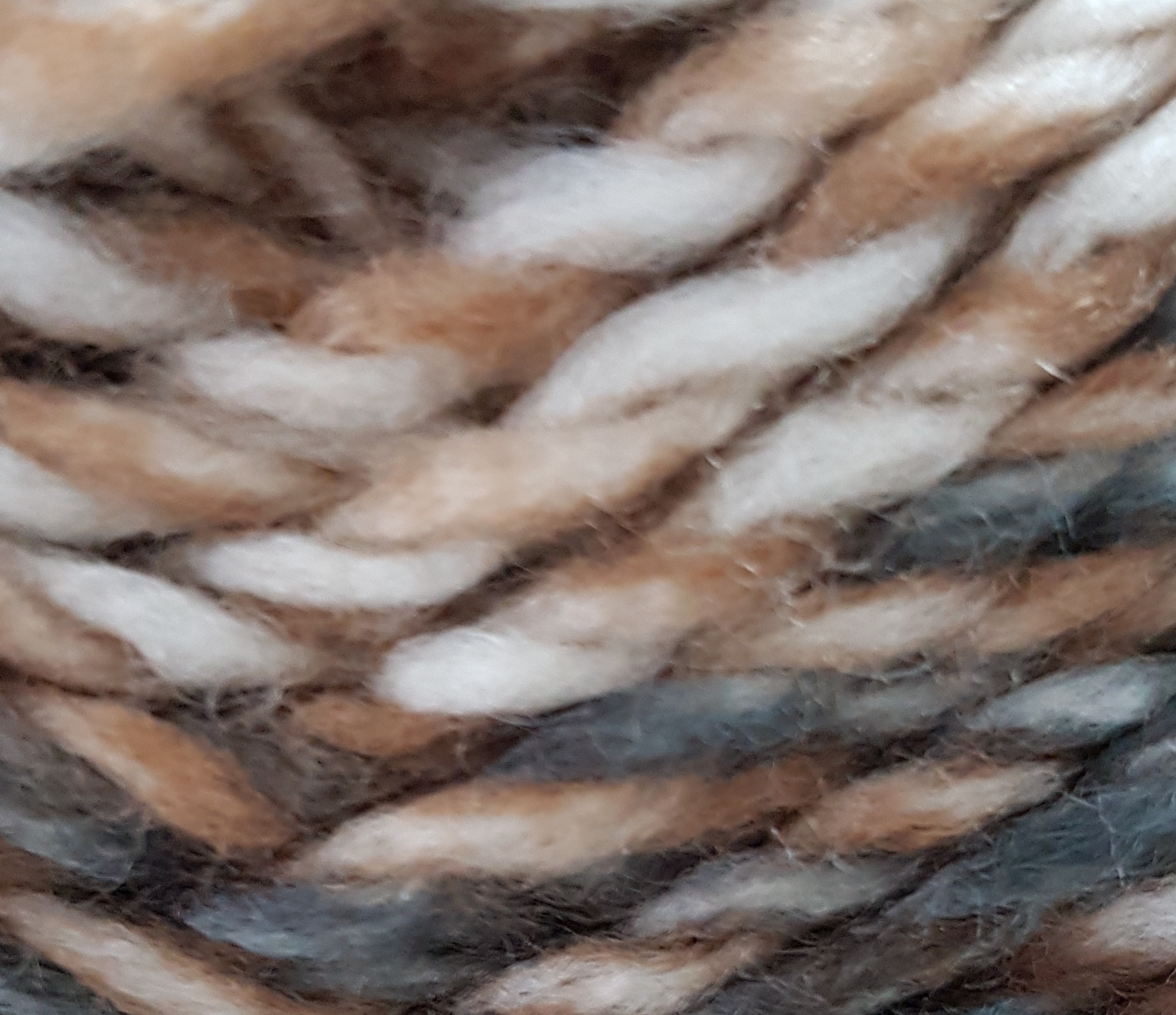 Olivia Diamond Select 07 White//Greys/Browns. #5 Chunky weight yarn in acrylic.